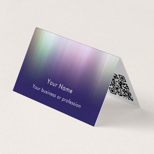 Modern Cool Custom QR Code Technology Professional Business Card (Front)