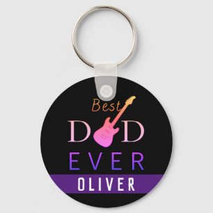 Modern Cool Cute Best Dad Ever Fathers Day Key Ring