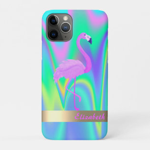 Modern Cool Flamingo Holographic - Personalised Case-Mate iPhone Case
