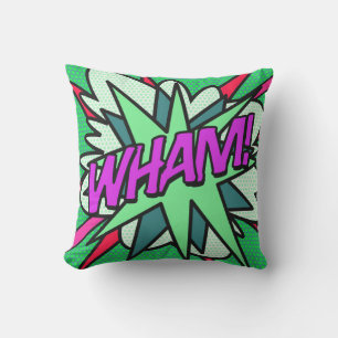 Modern Cool Fun WHAM Comic Book Cushion