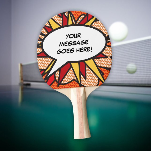 Modern Cool Funny Personalised Speech Bubble Ping Pong Paddle (Modern Cool Funny Personalized Speech Bubble Ping Pong Paddle)