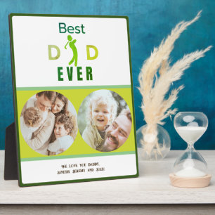 Modern Cool Golfer Best Dad Ever Fathers Day Photo Plaque