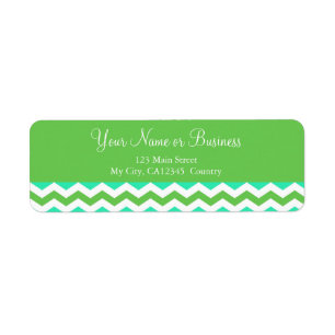Modern, cool green and white chevron