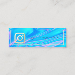 Modern Cool Instagram Holographic Mini Business Card