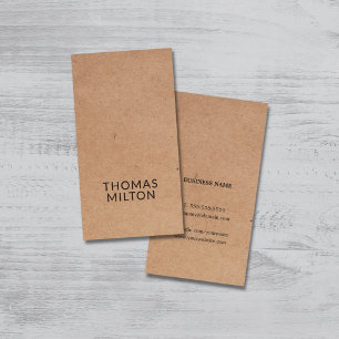 Modern Cool Kraft (printed) Black Bold Consultant Business Card