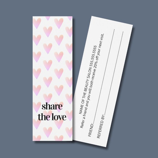 Modern Cool Light Pink Hearts Beauty Salon (Creator Uploaded)