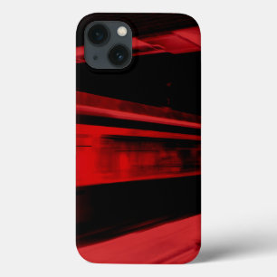 Modern, cool motion concept in red and black iPhone 13 case