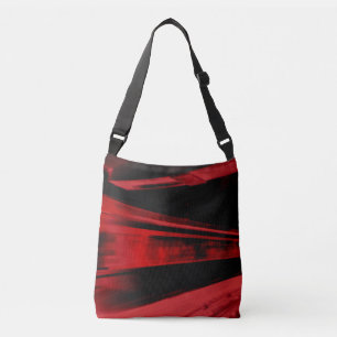 Modern, cool motion concept in red and black crossbody bag