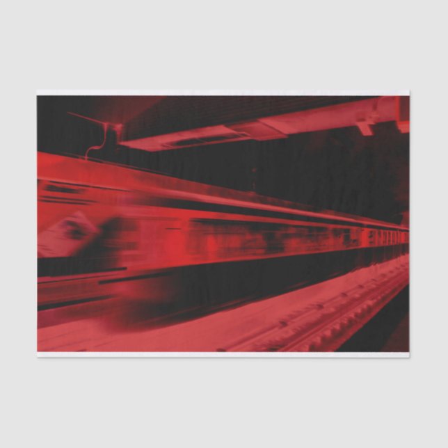 Modern, cool motion concept in red and black tissue paper (Front)