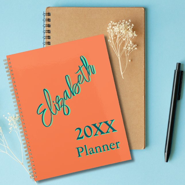 Modern Cool Neon Coral Weekly and Monthly 2026 Planner (Creator Uploaded)