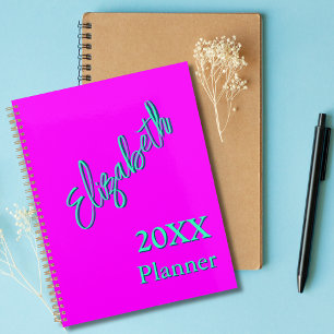 Modern Cool Neon Magenta Weekly and Monthly 2026 Planner