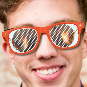 modern cool nerdy crazy goldfish eyes retro sunglasses