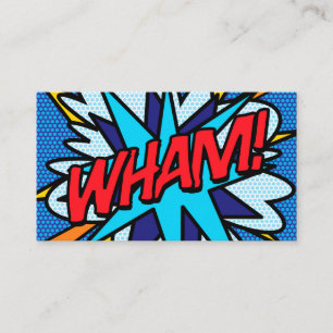 Modern Cool Pop Art Comic Book WHAM! Business Card