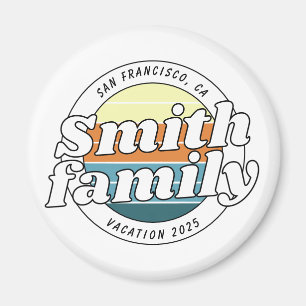 Modern Cool Simple Colourful Family Vacation Magnet