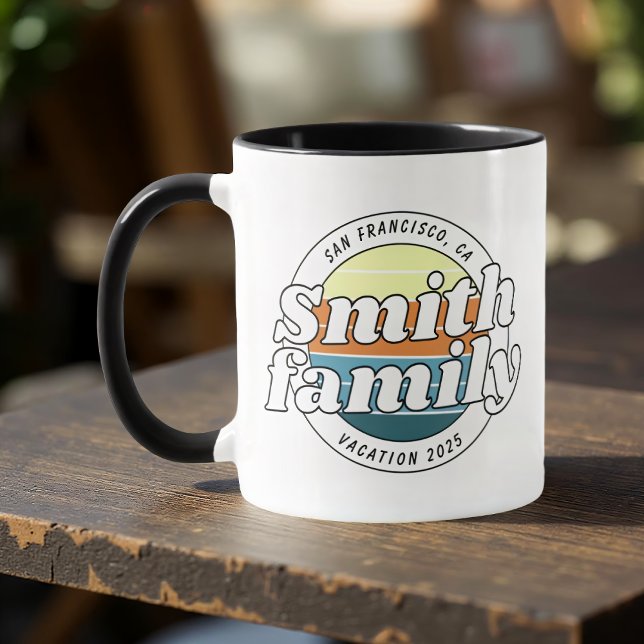 Modern Cool Simple Colourful Family Vacation Mug (Creator Uploaded)