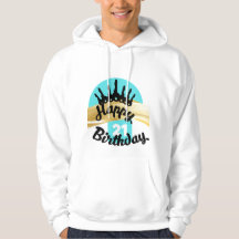 Modern cool teal key 21st hoodie