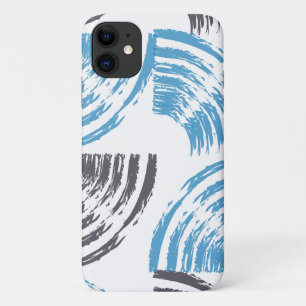 Modern, cool, trendy blue abstract brush strokes Case-Mate iPhone case