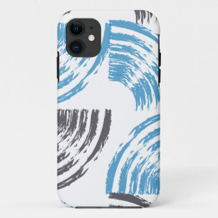 Modern, cool, trendy blue abstract brush strokes Case-Mate iPhone case