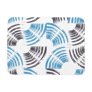 Modern, cool, trendy blue abstract brush strokes magnet