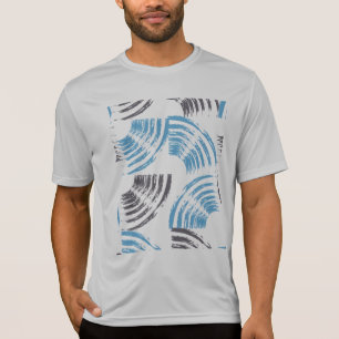 Modern, cool, trendy blue abstract brush strokes T-Shirt