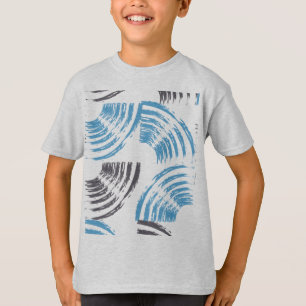 Modern, cool, trendy blue abstract brush strokes T-Shirt