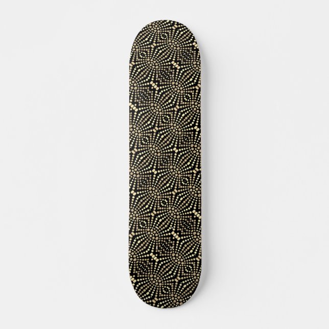Modern Cool & Trendy Dot Art Skateboard (Front)