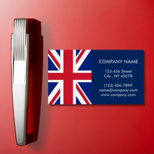 modern cool union jack flag london fashion magnetic business card (modern cool union jack flag london fashion magnetic business card)