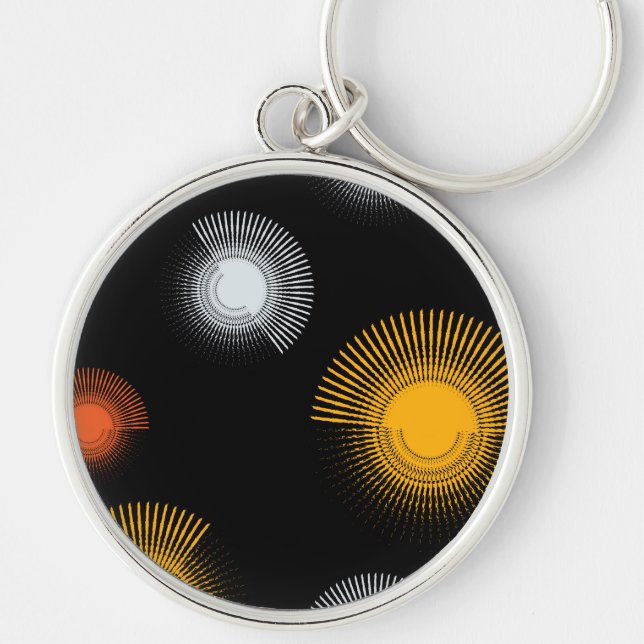 Modern, Cool, unique, trendy, urban brush strokes Key Ring (Front)