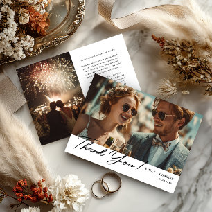Modern Cool Wedding Thank You Card