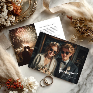 Modern Cool Wedding Thank You Card