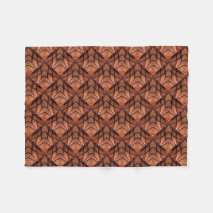 Modern Copper Coloured Pattern 034 Fleece Blanket