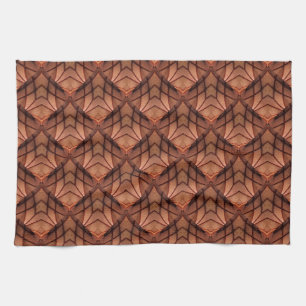 Modern Copper Coloured Pattern 034 Tea Towel