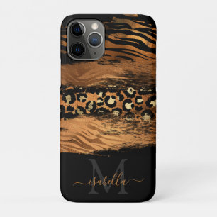 Modern Copper Glitter Script Monogrammed Case-Mate iPhone Case