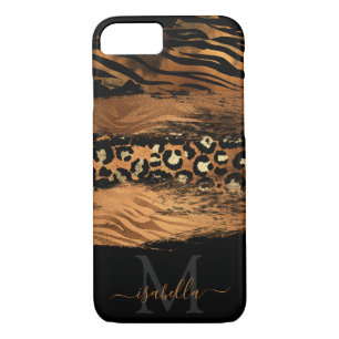 Modern Copper Glitter Script Monogrammed Case-Mate iPhone Case