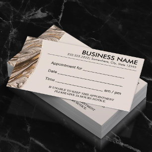 Modern Copper & Gold Salon Spa Appointment Card