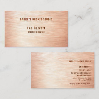Modern Copper Hairline Design Professional Business Card