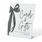Modern Coquette Black Bow Cards and Gifts Sign