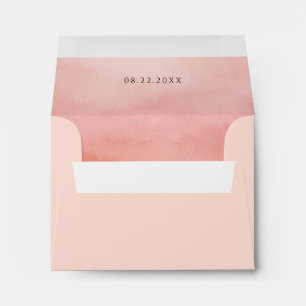 Modern Coral Coastal Chic Elegant RSVP Wedding Envelope