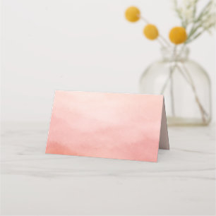 Modern Coral Coastal Chic Elegant Wedding Place Card