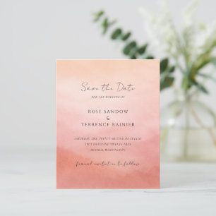 Modern Coral Coastal Chic Wedding Save the Date