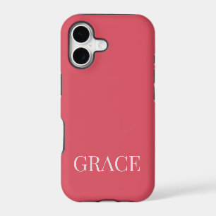 Modern Coral Pink Personalised Name Custom