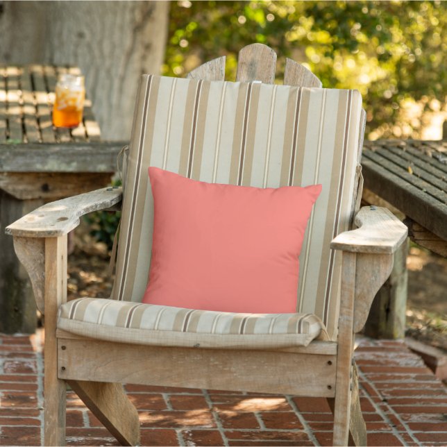 Modern Coral pink Plain Solid Colour Cushion (Chair)
