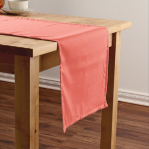 Modern Coral pink Plain Solid Colour Short Table Runner