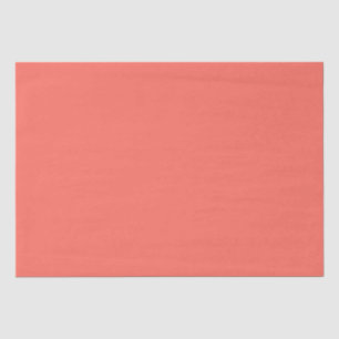 Modern coral pink Plain Solid Colour Tissue Paper