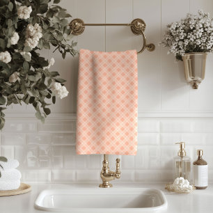 Modern Coral Tartan Towels Cosy and Refined