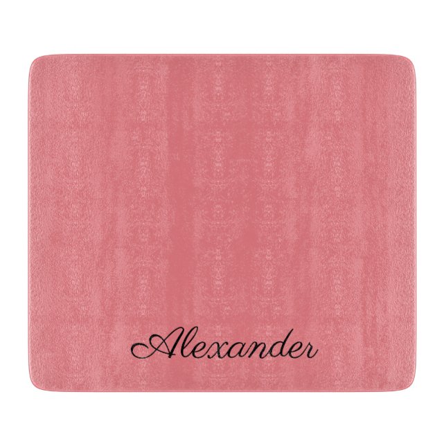 Modern Coral template,  Black Script   Cutting Board (Front)