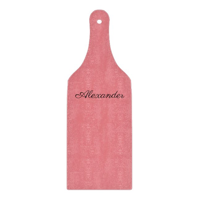Modern Coral template,  Black Script   Cutting Board (Front)
