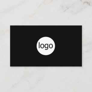 Modern Corporate Black Custom Logo Circle Business Card