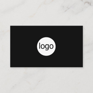 Modern Corporate Black | Custom Logo Circle  Business Card