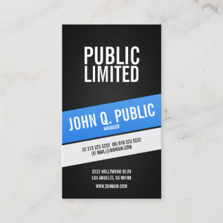 Modern Corporate Black Professional Business Card